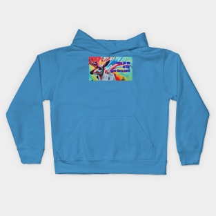 Freedom mantra with exuberant freedom expressing antelope Kids Hoodie